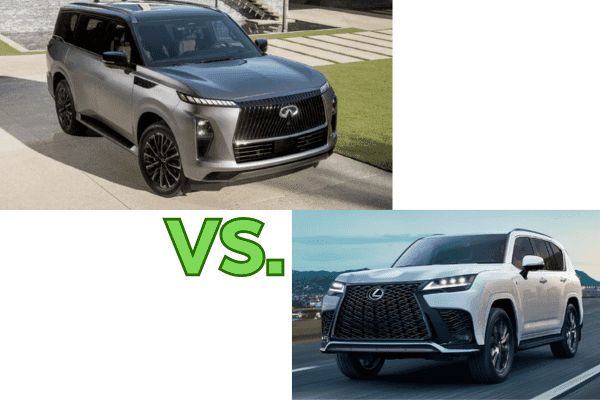 Comparing the 2025 INFINITI QX80 to the 2024 Lexus LX