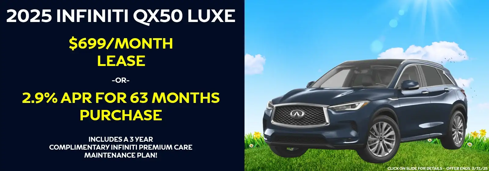 2025 INFINITI QX50 OFFER in Denver, Colorado