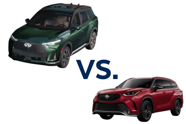 2026 INFINITI QX60 and Toyota Highlander compared 2026 INFINITI QX60 and Toyota Highlander compared