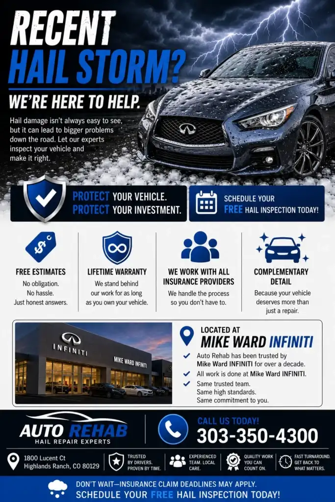 Auto Rehab - Hail Damage Repair at Mike Ward INFINITI
