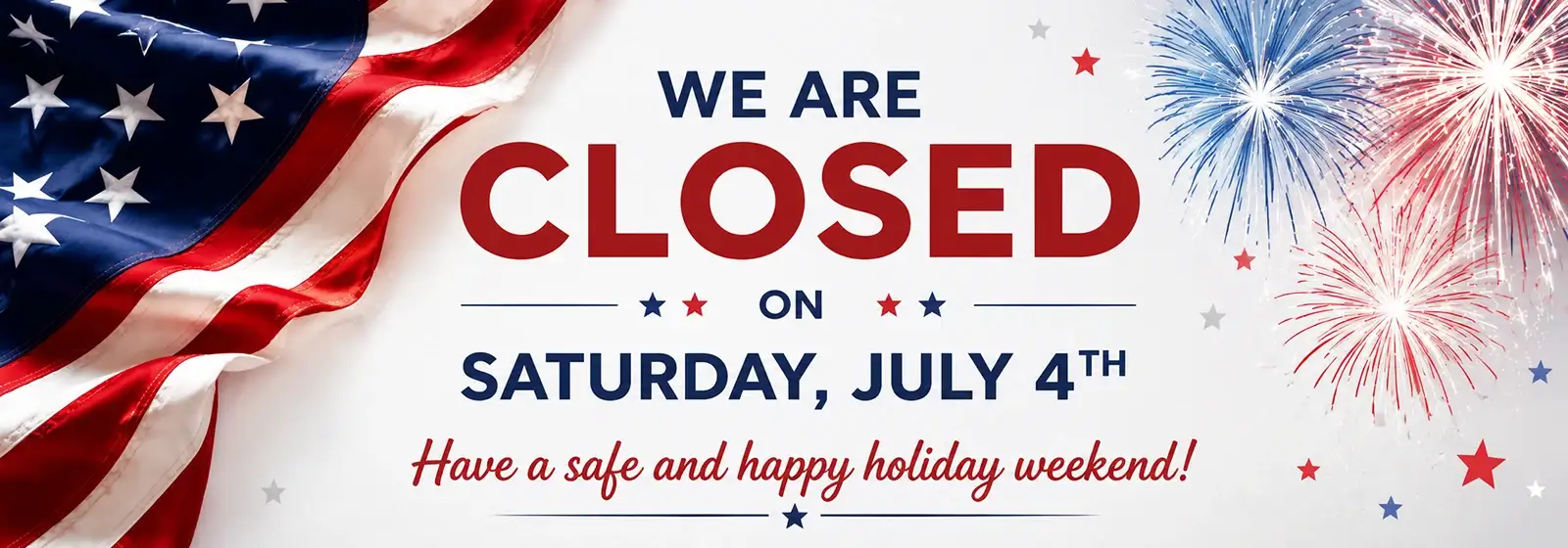 Mike Ward INFINITI is CLOSED on Saturday, July 4th.