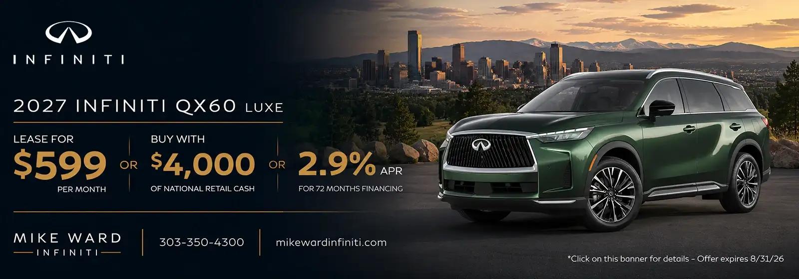 2026 INFINITI QX80 OFFER in Denver, Colorado