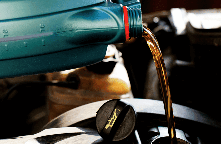 New Engine Oil Pouring