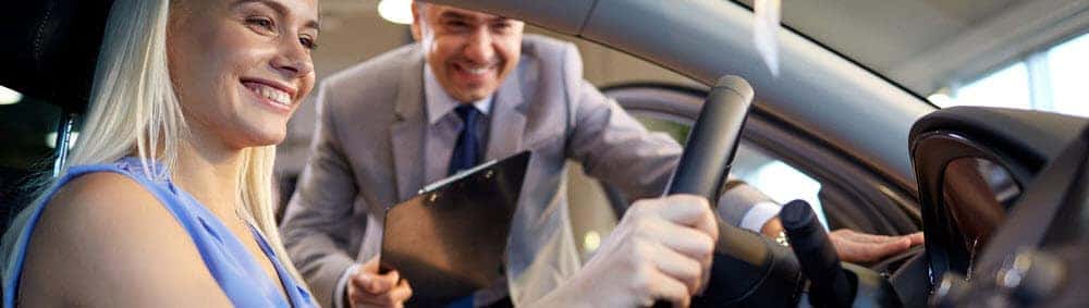 Women Test Driving Car