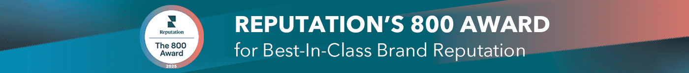 REPUTATION'S 800 AWARD for Best-In-Class Brand Reputation