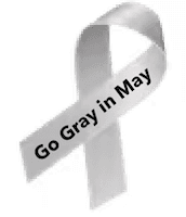 Gray Ribbon for Brain Cancer logo