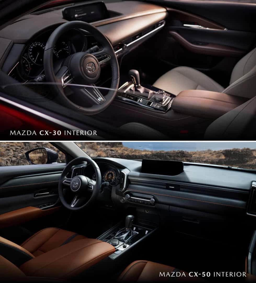 Mazda CX-30 vs. Mazda CX-5 Interiors and Technology