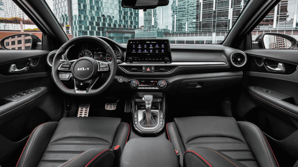 Interior of Kia Forte