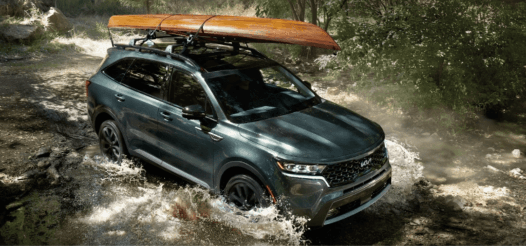Off-roading Kia Sorento