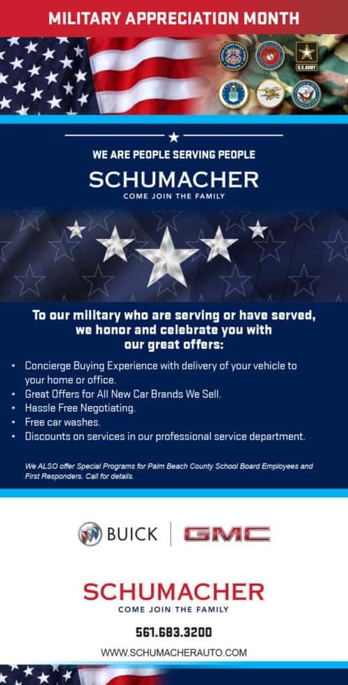 Military Appreciation Special Schumacher Buick GMC of West Palm Beach