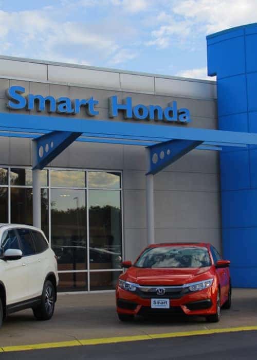 Ariel shot of Smart Honda Des Moines.