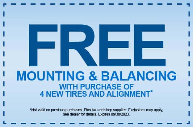 Free Tire Mount & Balance