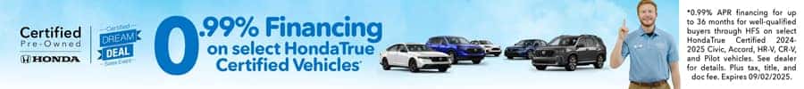 0.99% APR Financing on Certified