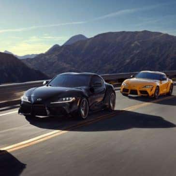 Toyota_Supra_Driving_In_A_Group