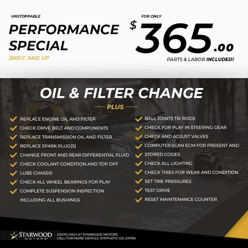 UTV Oil Change