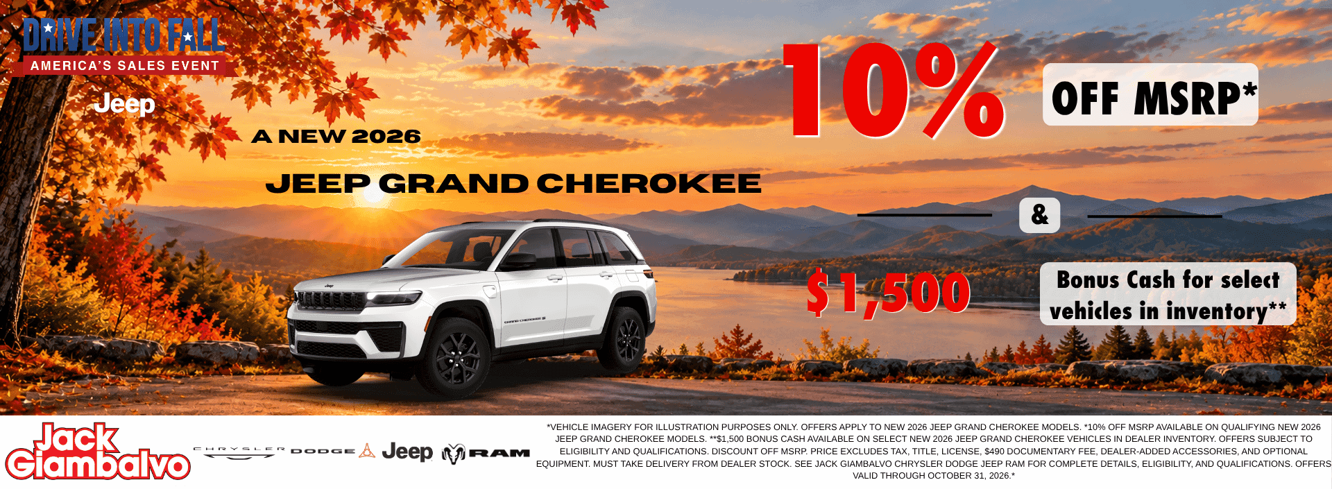 Jeep Grand Cherokee 10 off MSRP