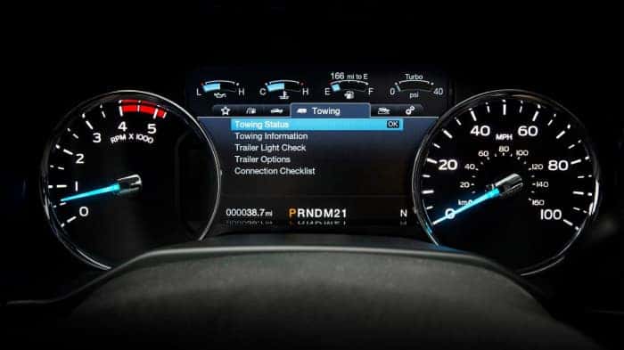 8-inch productivity display inside the 2019 Ford F-350