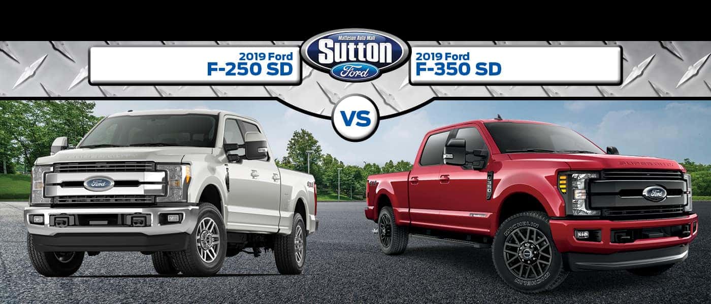 2019 Ford F-250SD vs. 2019 Ford F350SD