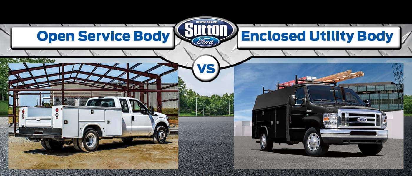 Open Service Body Vs Enclosed Utility Body Right Truck