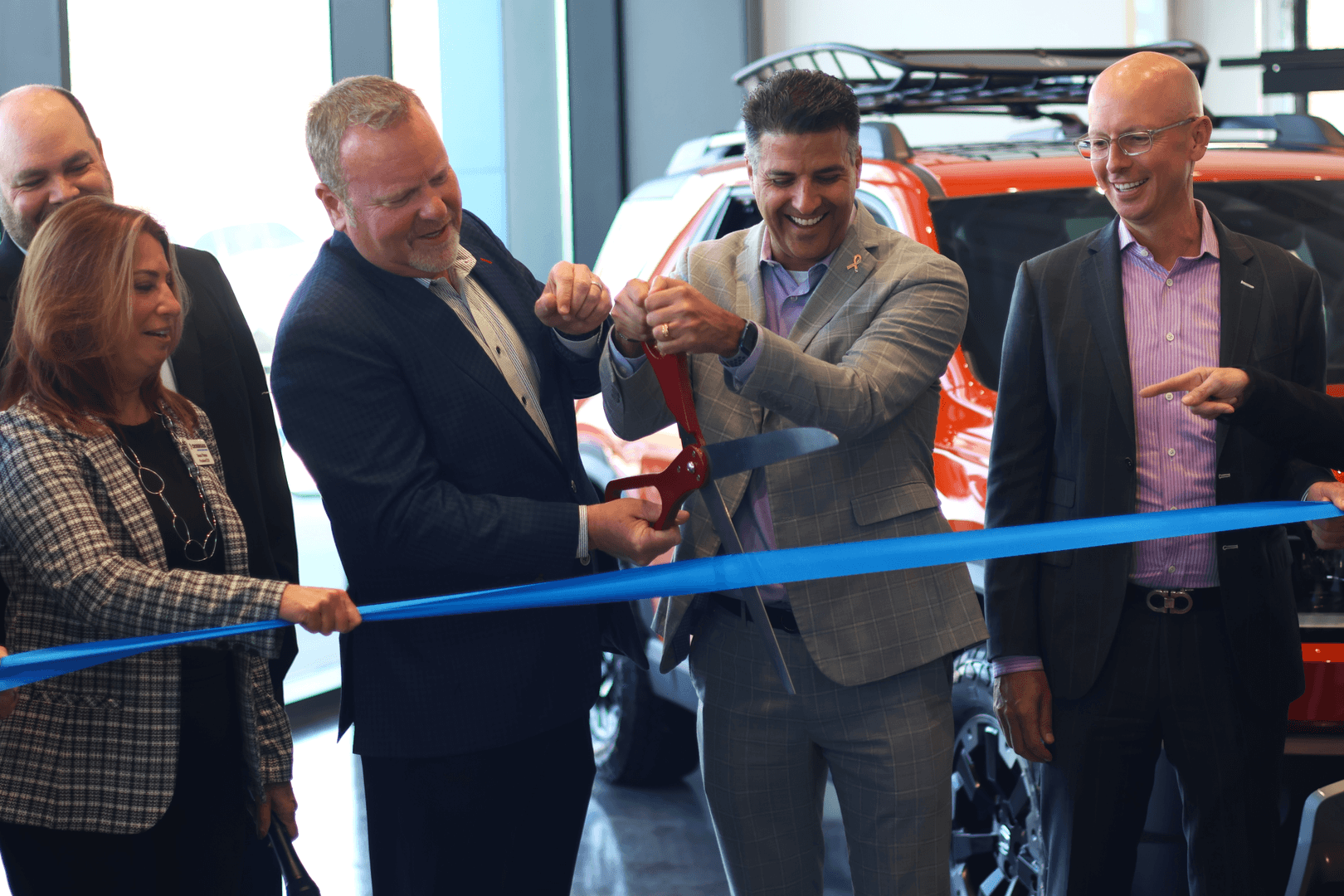 Cutting the Ribbon at the Grand-Opening of the new Team Honda