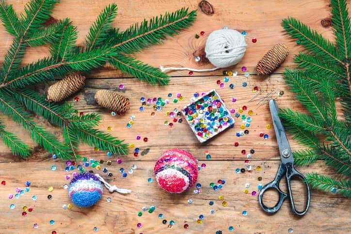 Christmas sequin decor