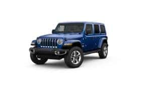 Jeep Wrangler Unlimited Sahara in Ocean blue