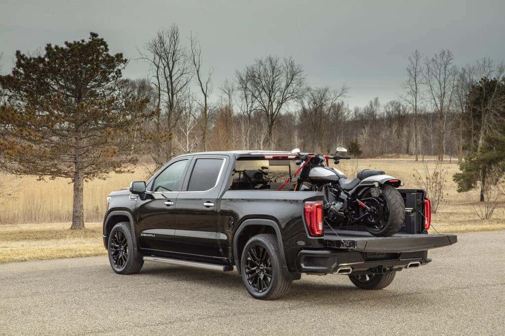 GMC Sierra 1500 Hauling a Motorcycle