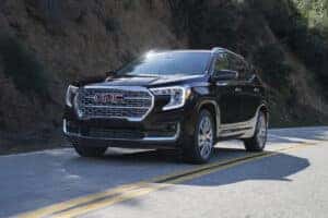 2023 GMC Terrain Denali Driving on a Road