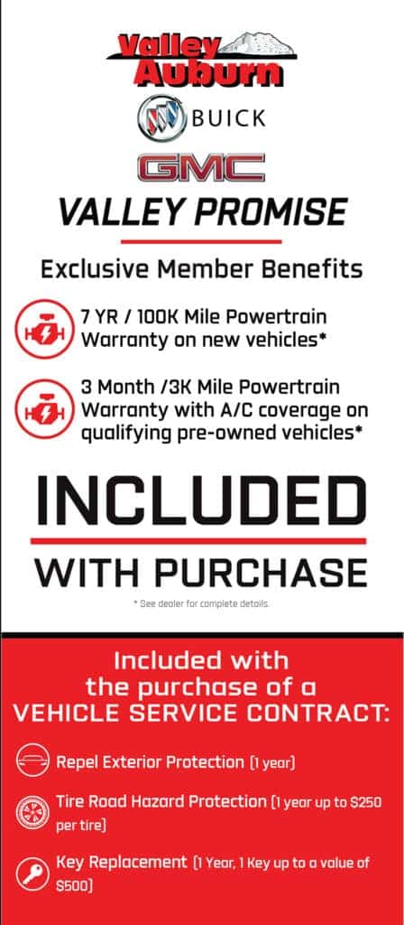 Valley Buick GMC Promise Included in the package