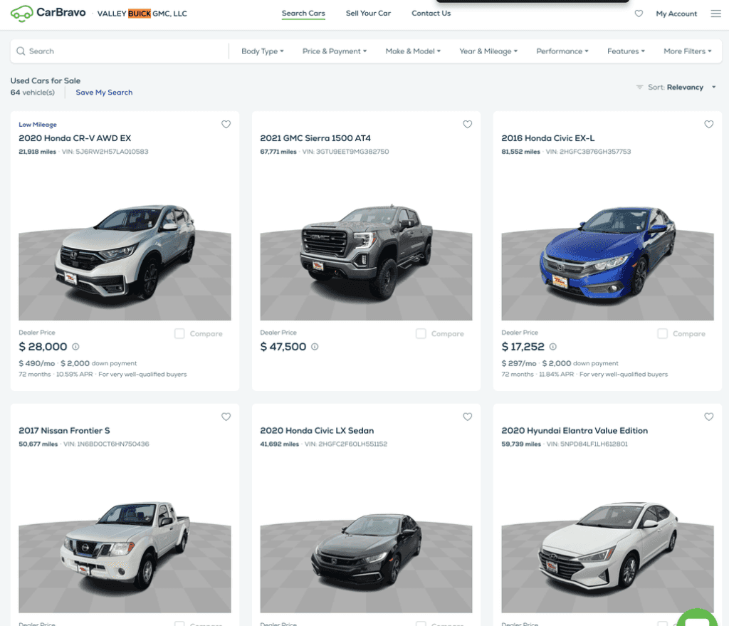 CarBravo Website 