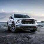 Front 3/4 shot of the all-new 2024 GMC Acadia AT4.
