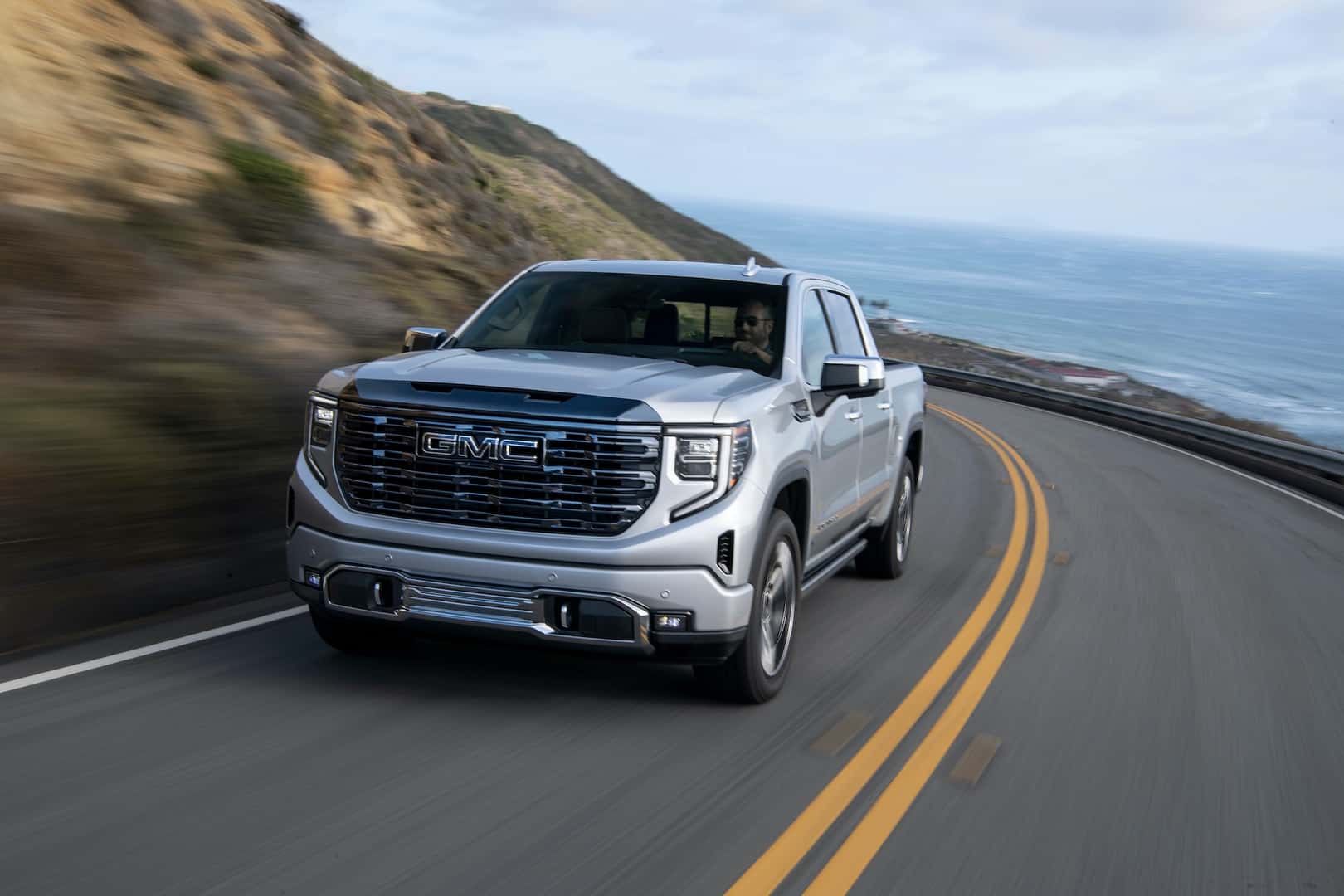 The 2022 GMC Sierra Denali Ultimate finished in Quicksilver Metallic. The first-ever Sierra Denali Ultimate is the most advanced and luxuriously appointed Denali ever offered.