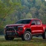 Wide angle shot of 2023 GMC Canyon AT4X Edition 1 at French Broad River.