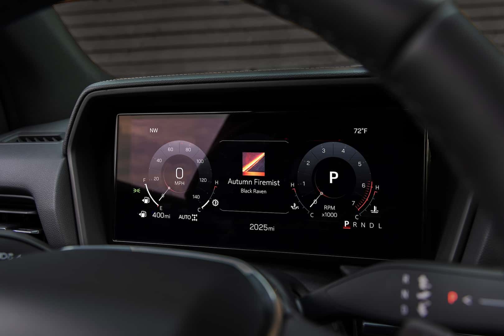 Close-up of the next-generation 2025 GMC Terrain Elevation’s 11-inch-diagonal Driver Information Center.