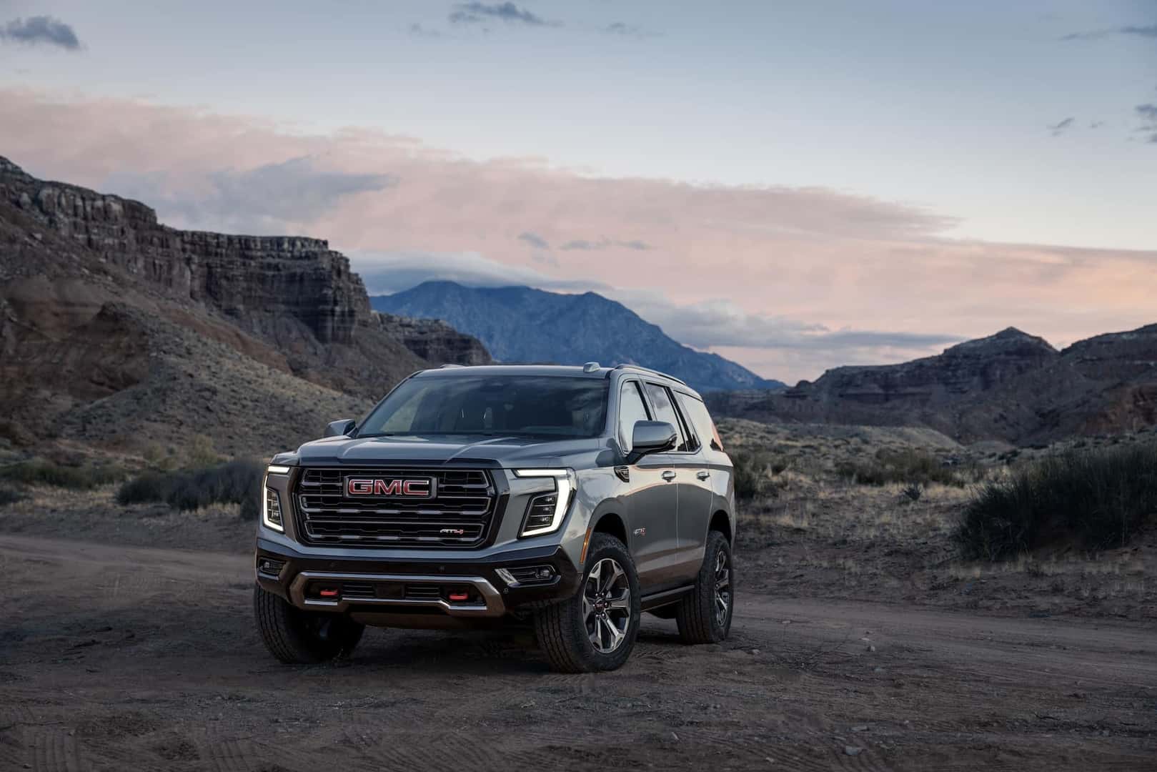 2025 GMC Yukon AT4 Ultimate Sterling Metallic off-road