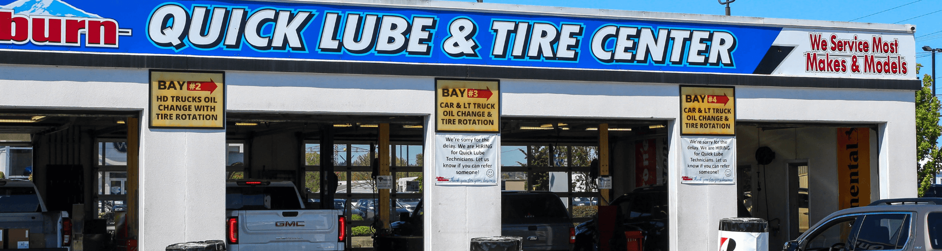 Quick Lube and Tire Center Front of Building