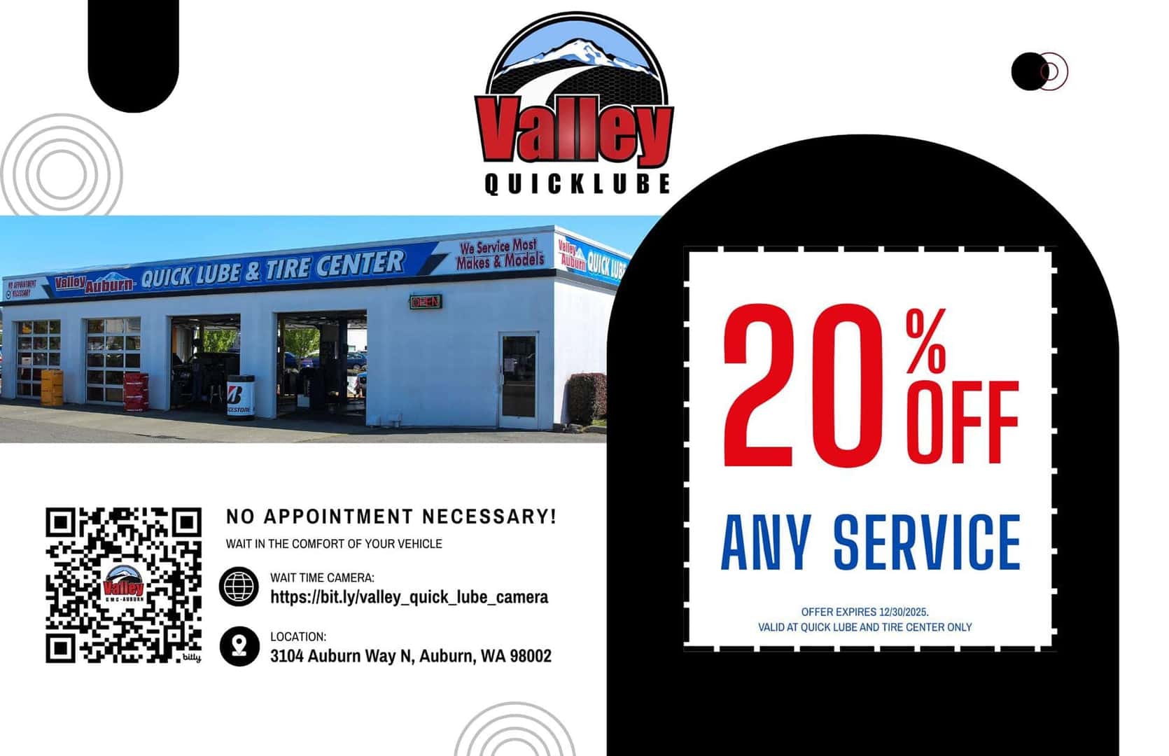 Quick lube 20% off offer