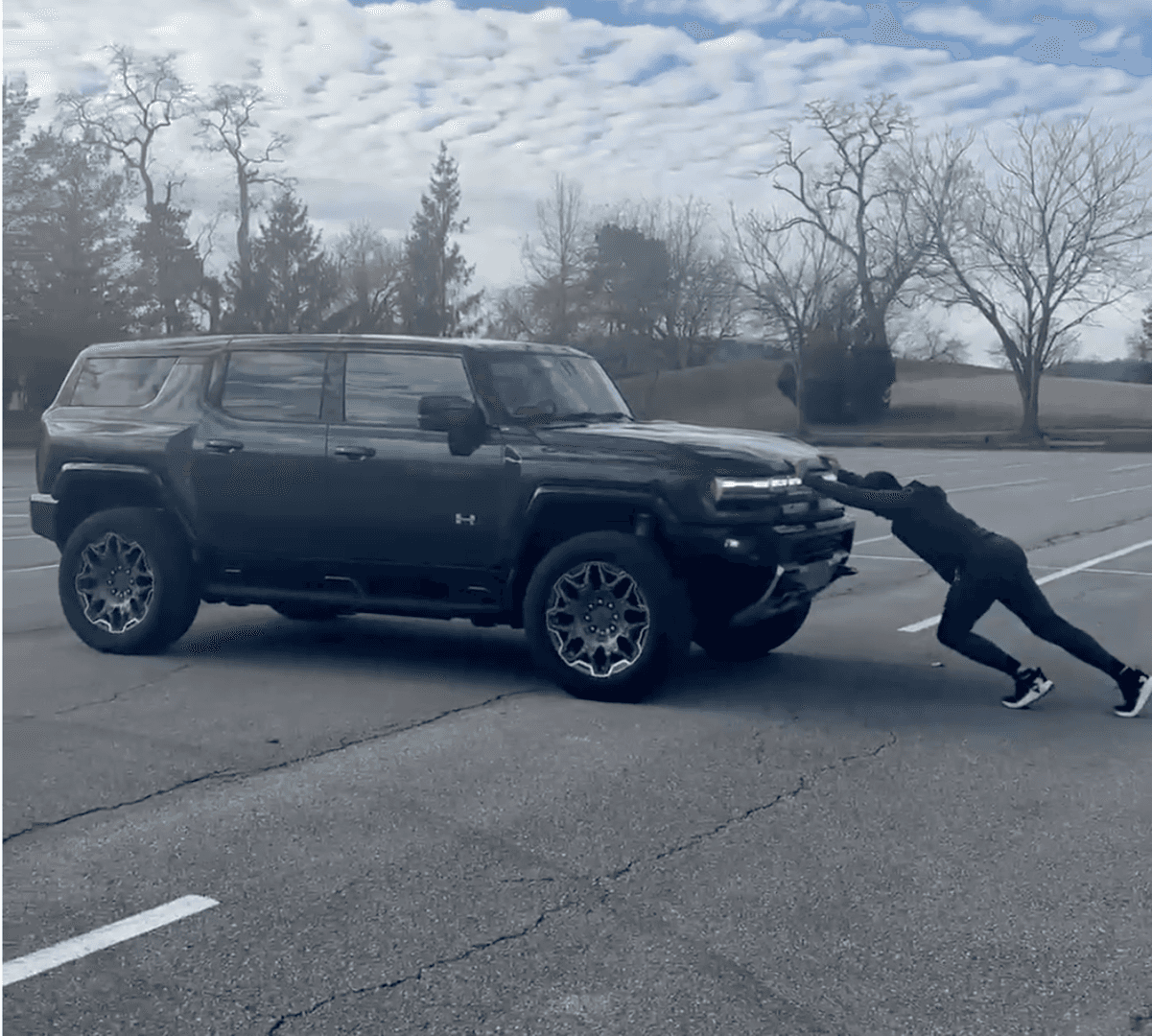 2026 Hummer EV SUV Being Pushed