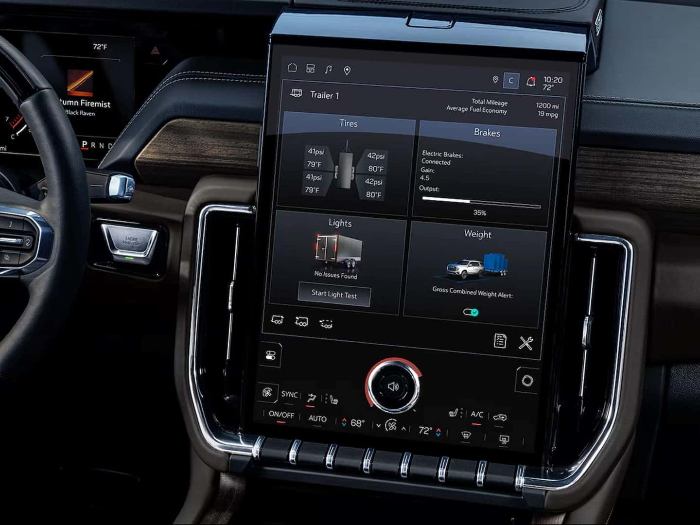 2025 Yukon Trailering Screen Display