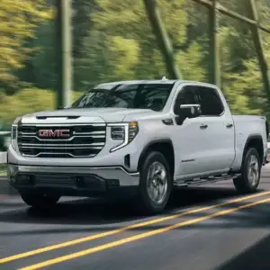 2026 GMC Sierra 1500 white on a bridge
