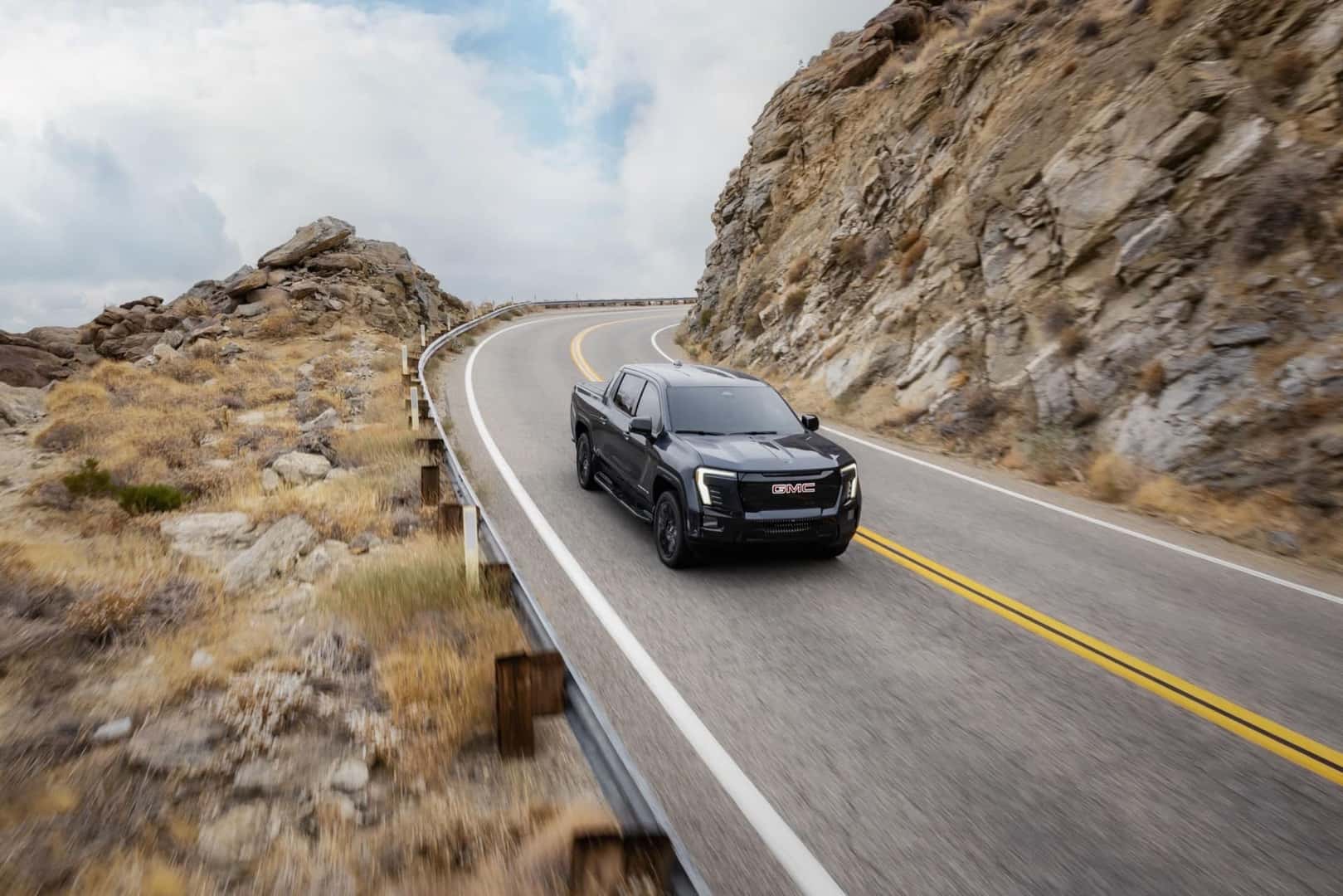 2026 GM Sierra EV Elevation on Road