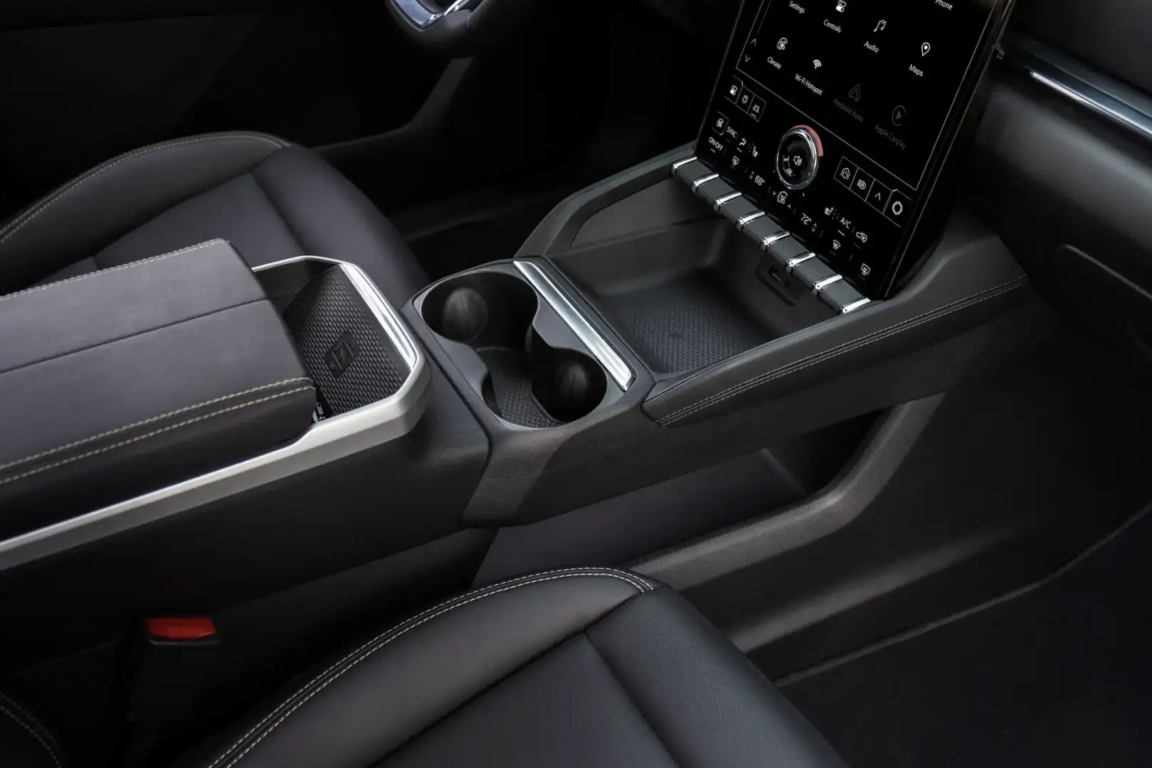 2026 GMC Denali Terrain wireless charger and storage cubbies