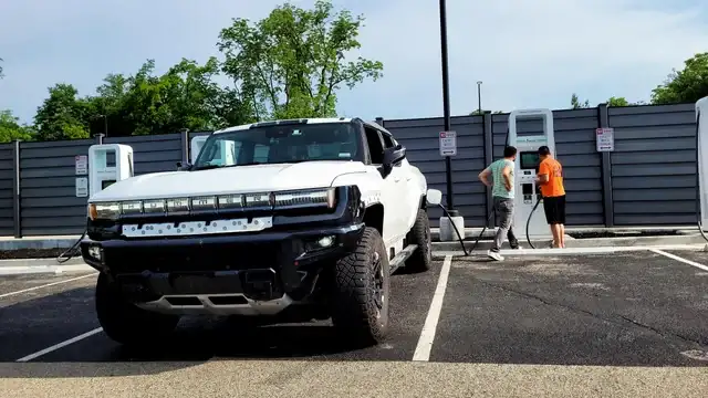 Hummer at Charging Station
