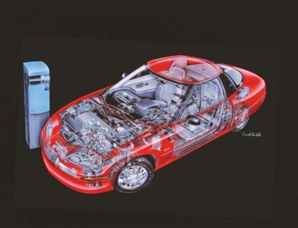 GM EV1 Cutaway Drawing