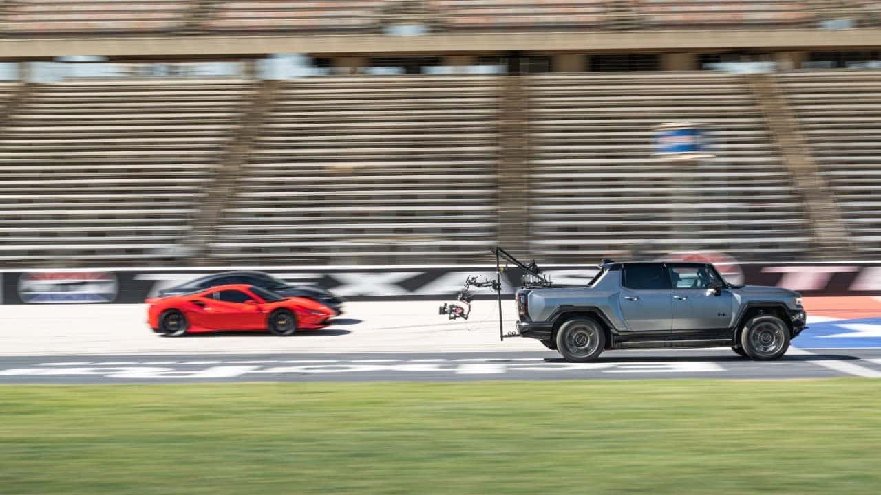 GMC Hummer Races Supercars