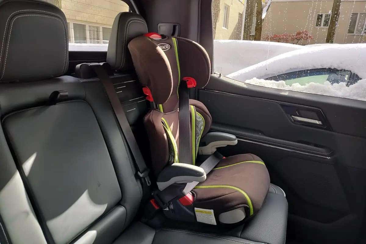 2026 GMC Sierra EV Interior CSC with Car Seat Installed