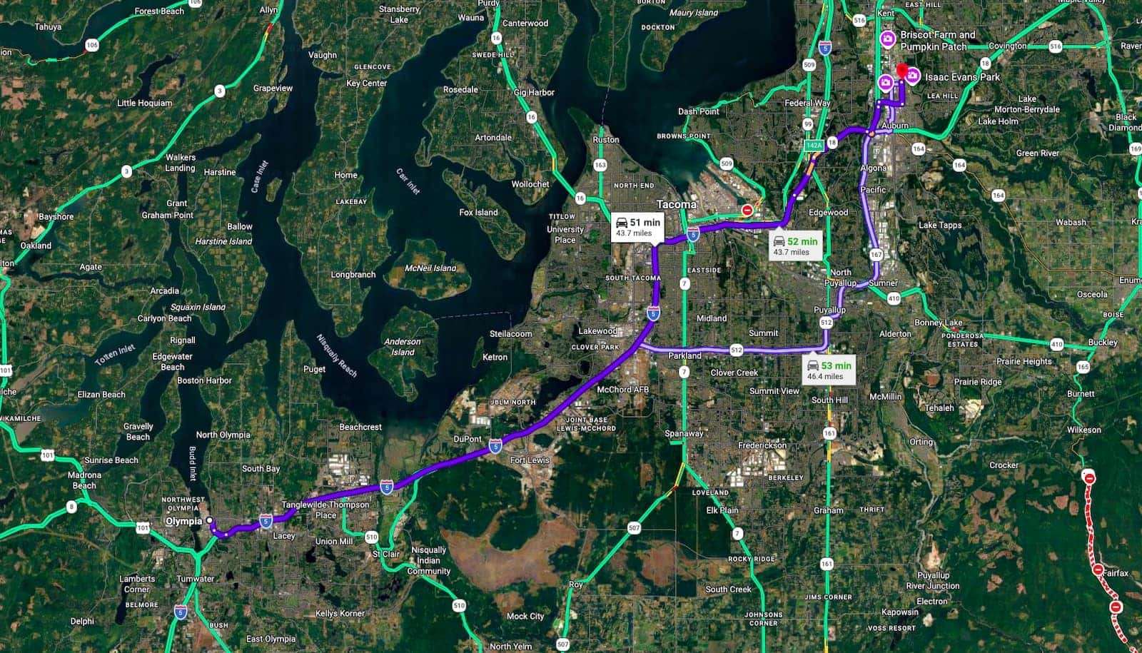Directions from the Olympia to Valley GMC