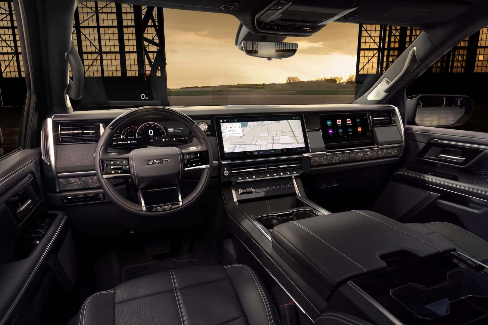 The Technologically Advanced and Integrated Dash And Front Interior Of The 2027 GMC Sierra Denali Ultimate