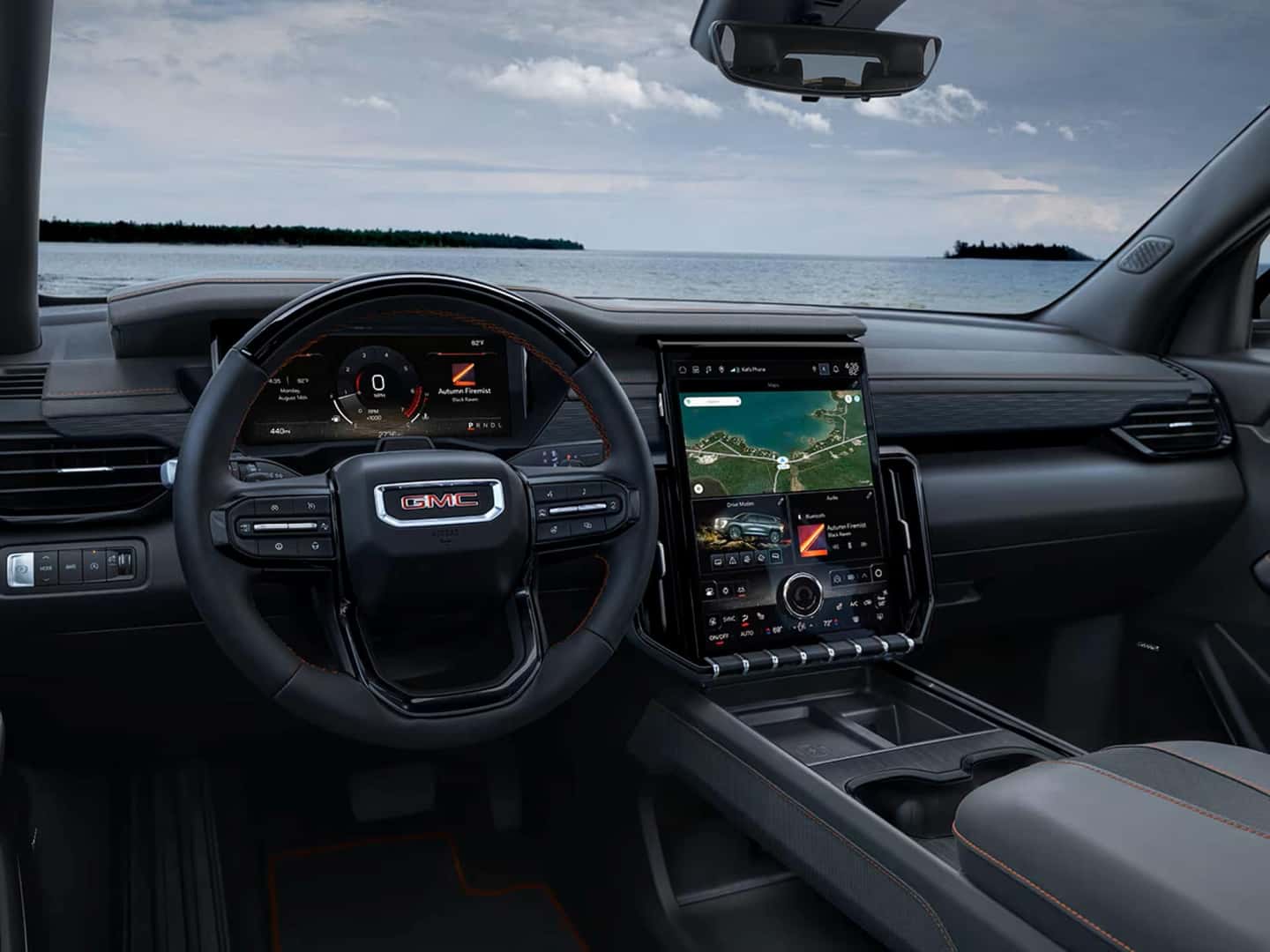 The Handsome And Tech-Incorporated Front Interior Of The Safe And Secure 2026 GMC Acadia