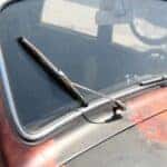 Old windshield wiper